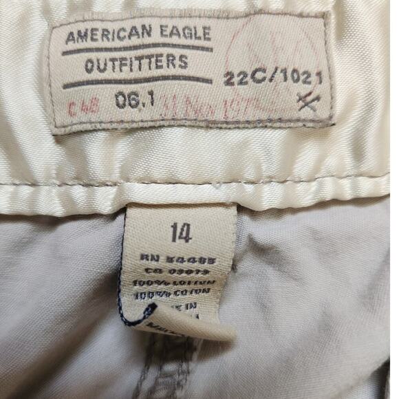 American Eagle Outfitters Pants Women's Sz 14 Cargo Light Weight Zipped Hems - Picture 10 of 10